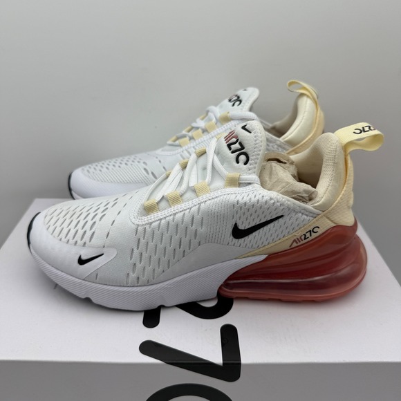 Nike Air Max‎ 270 Women Size 6 White Black Pink Running Lifestyle Shoes